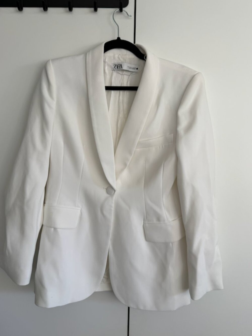 Zara White Tailored Blazer Size Medium